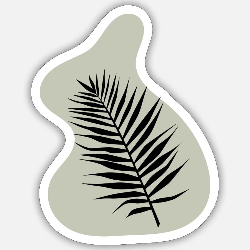 Palm leaf Sticker size S (10 x 10 cm)
