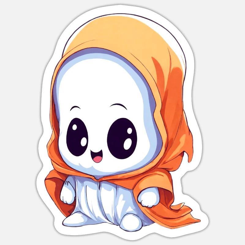 Cute Ghost Ghost - Sticker size S (10 x 10 cm) - white matte