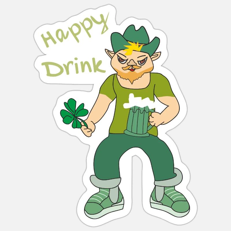 Boisson joyeuse Sticker taille S (10 x 10 cm)