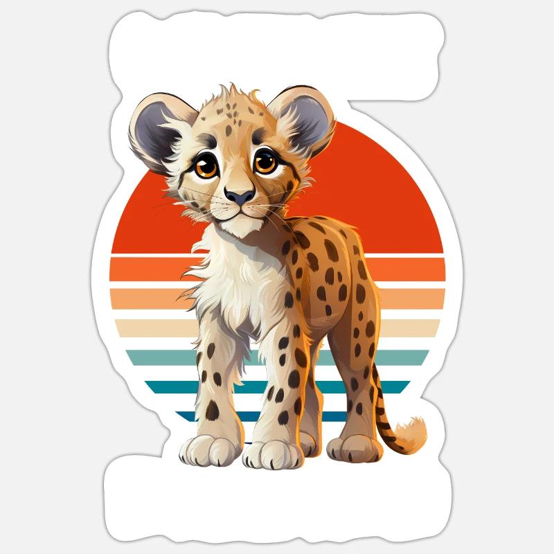 Ne me regarde pas dans ce ton guépard Sticker taille S (10 x 10 cm)