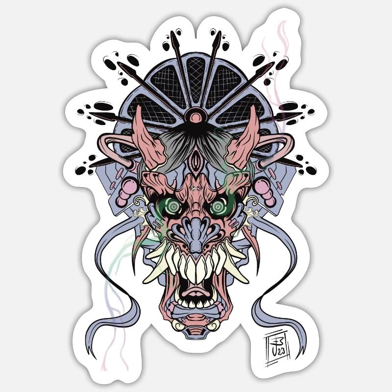 Demons Grimace - Sticker size S (10 x 10 cm) - white matte