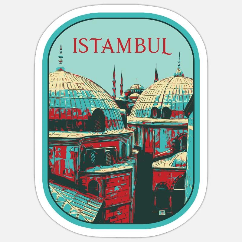 Majesté d'Istanbul: Mosquée sublime Sticker taille S (10 x 10 cm)