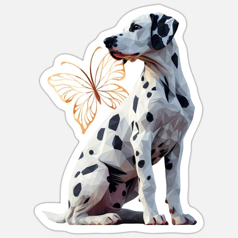 Dalmatinisches - Sticker Größe S (10 x 10 cm) - Mattweiß