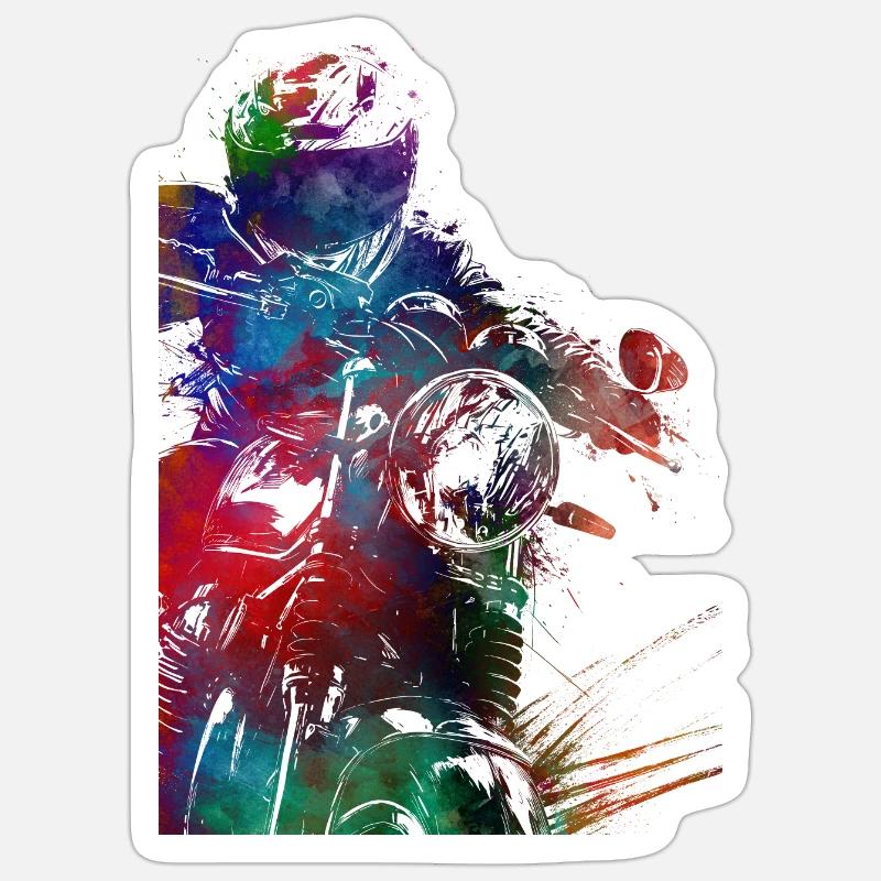 #motor #sport de course automobile - Sticker taille S (10 x 10 cm) - blanc mat