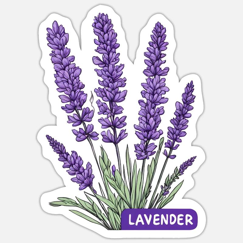 Lavender Essential Identification Label Sticker size S (10 x 10 cm)
