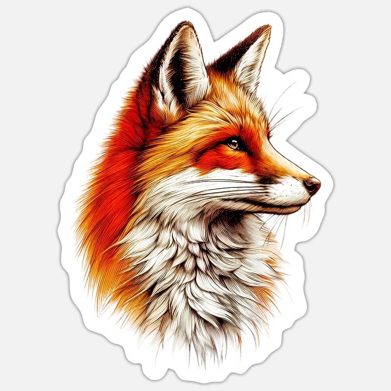 Fuchs Sticker Größe S (10 x 10 cm)