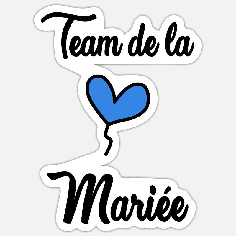 TEAM MARIEE - Sticker taille S (10 x 10 cm) - blanc mat