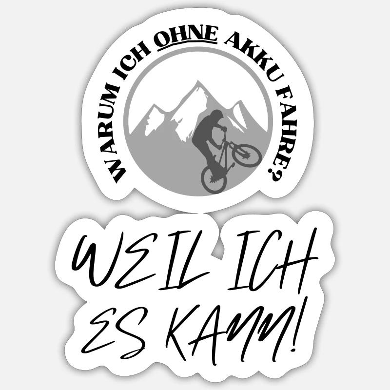 Why do I ride without a battery? Battery empty? Ride on Sticker size S (10 x 10 cm)