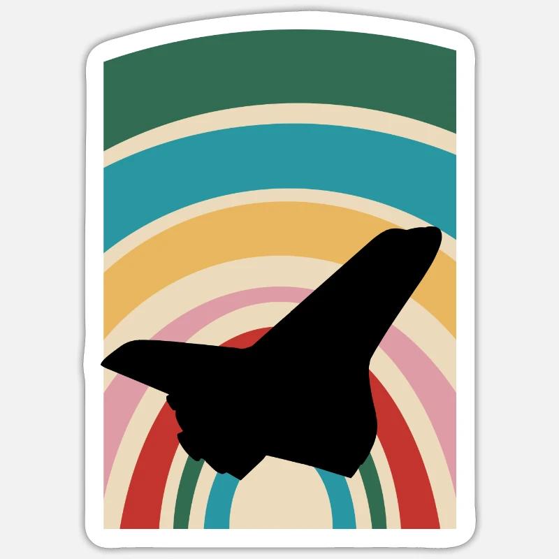 Dépliants sur l’aérospatiale - Sticker taille S (10 x 10 cm) - blanc mat