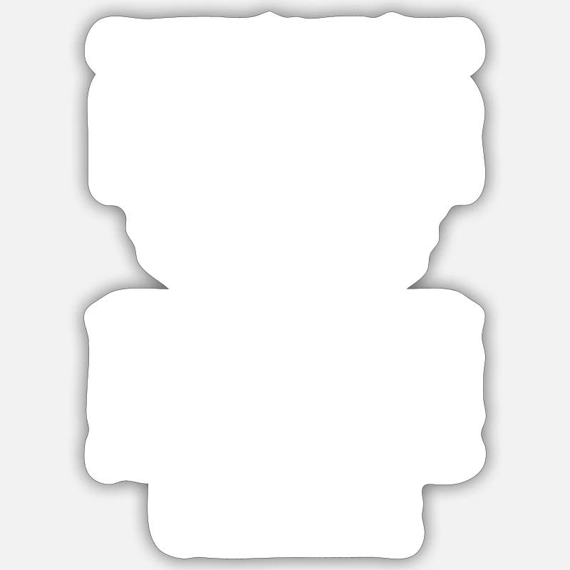 PÊCHEUR BEAU GOSSE - Sticker taille S (10 x 10 cm) - blanc mat
