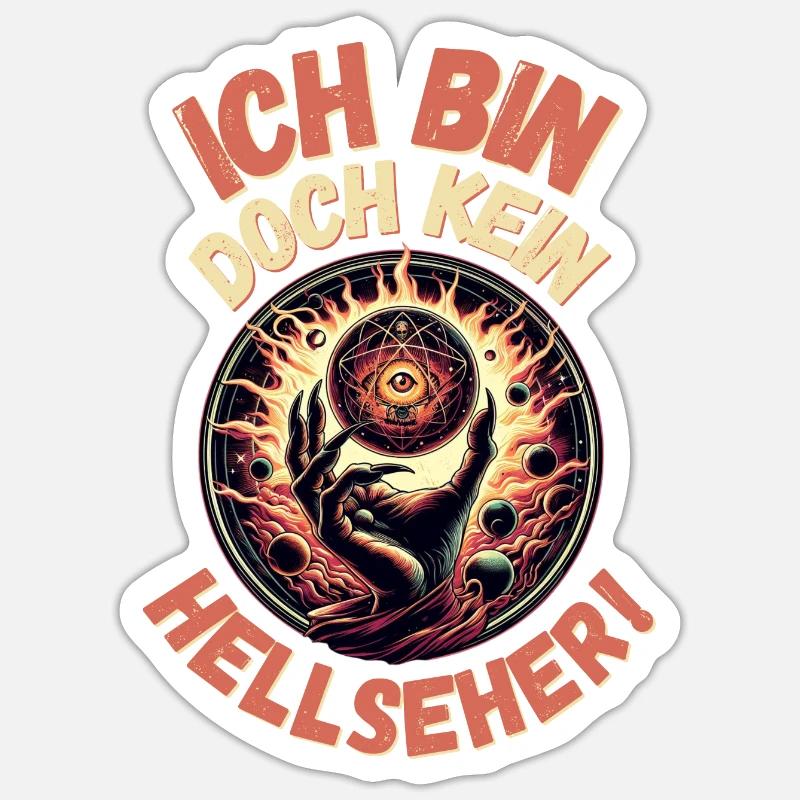 Kein Hellseher Sticker Größe S (10 x 10 cm)