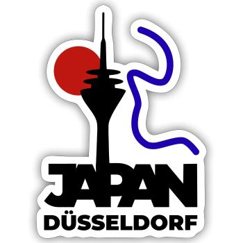 Japan goes Dusseldorf - Sticker size S (10 x 10 cm) - white matte - Front