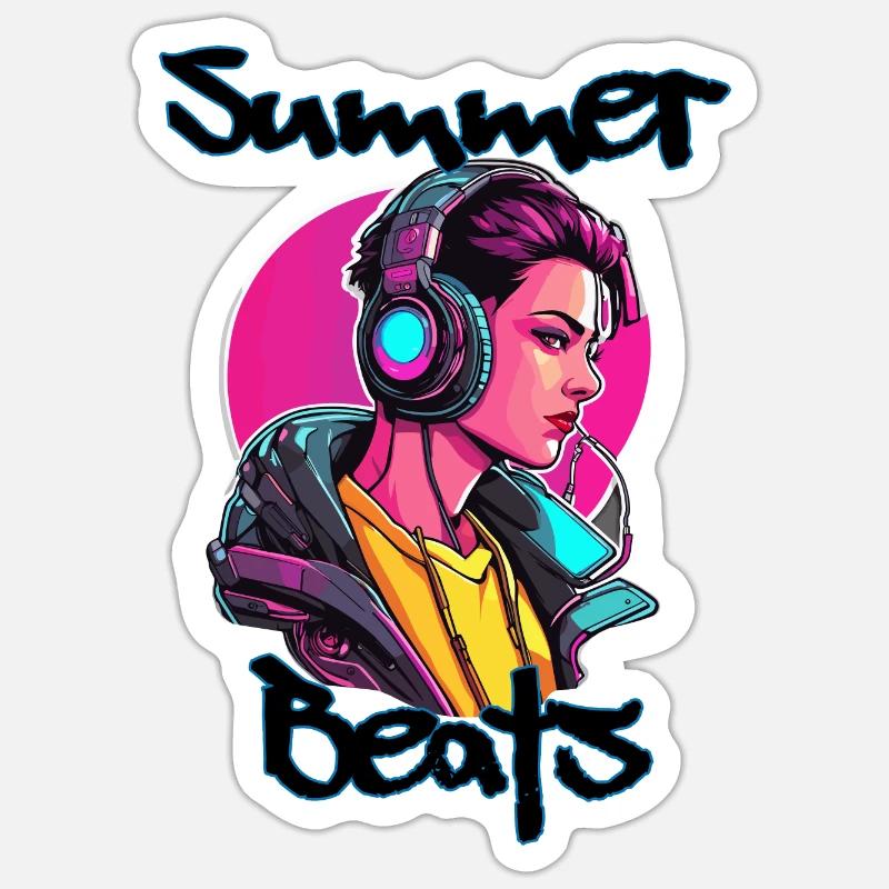 Kopfhörer / Audio / Musik / Klang / Studio / cool Sticker Größe S (10 x 10 cm)