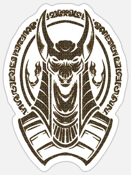 Ägypten-Hieroglyphe Nil-Flagge Pharao-Pyramide Kairo - Sticker Größe S (10 x 10 cm) - Mattweiß