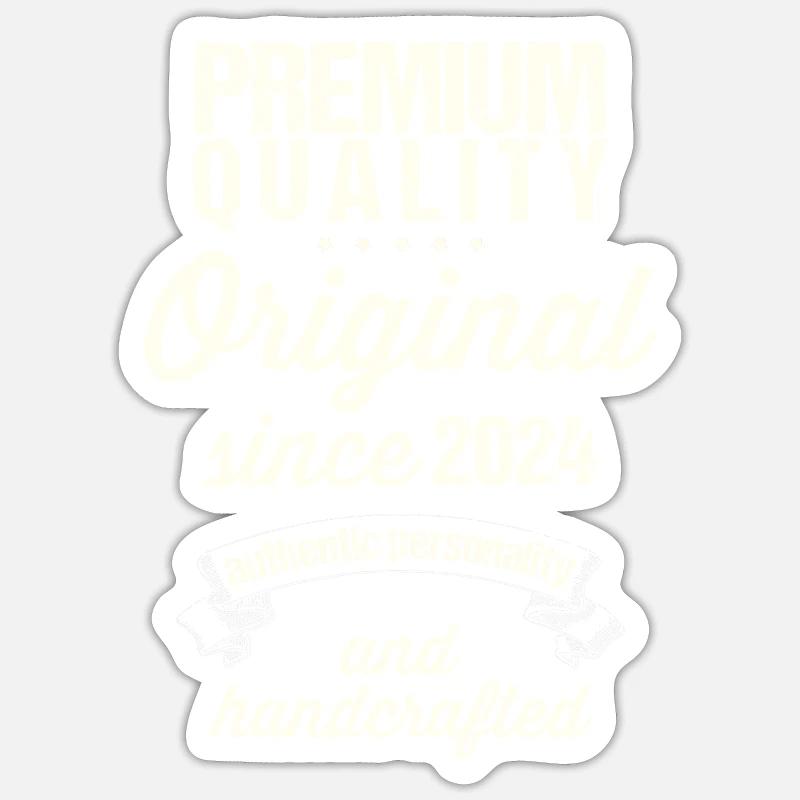 Année 2024 - Sticker taille S (10 x 10 cm) - blanc mat