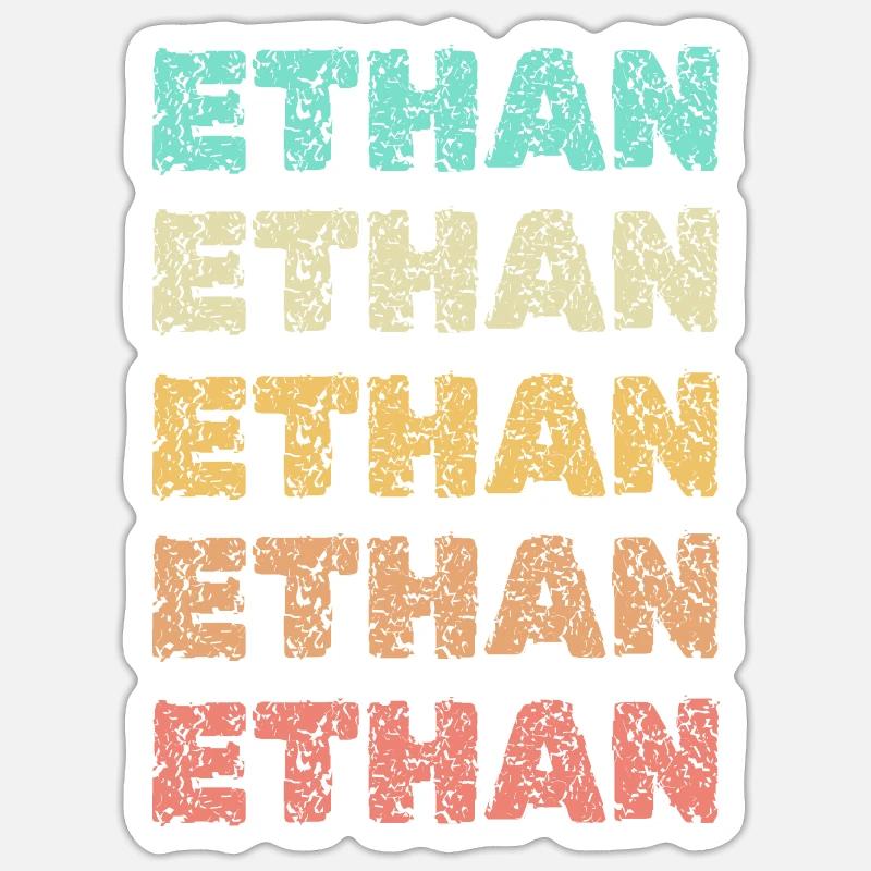 Ethan Ethan - Sticker Größe S (10 x 10 cm) - Mattweiß