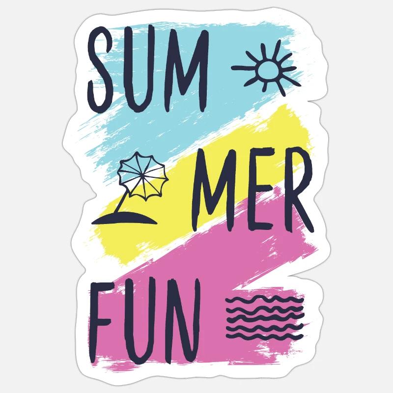 Summer fun. - Sticker size S (10 x 10 cm) - white matte