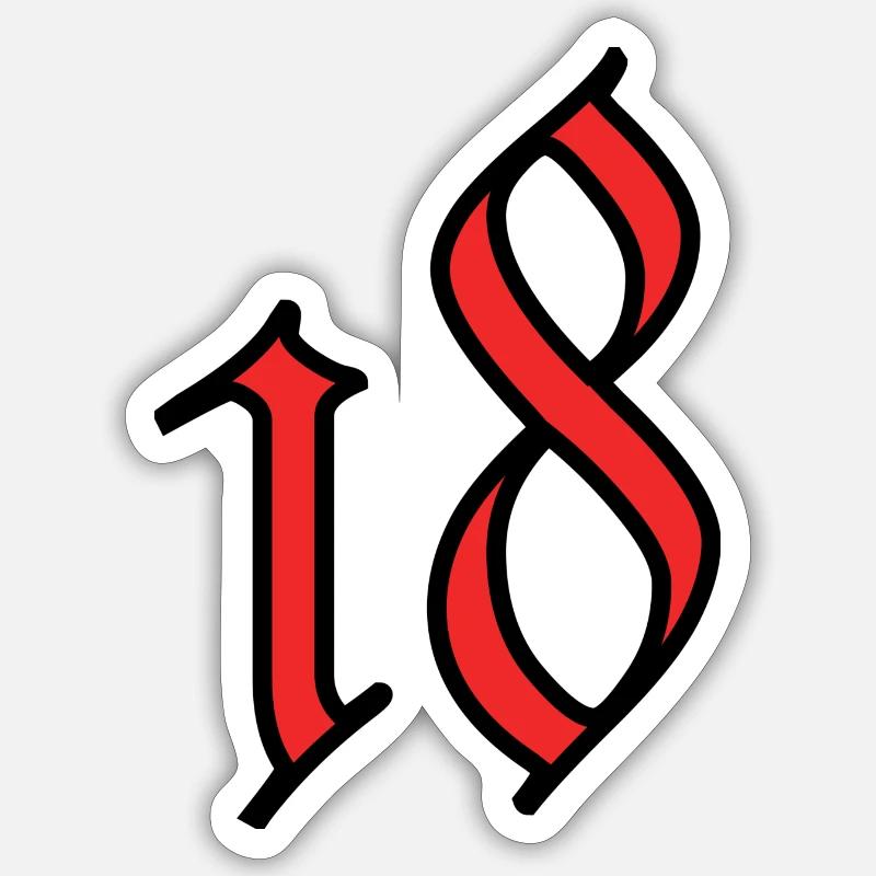 18 - Sticker taille S (10 x 10 cm) - blanc mat