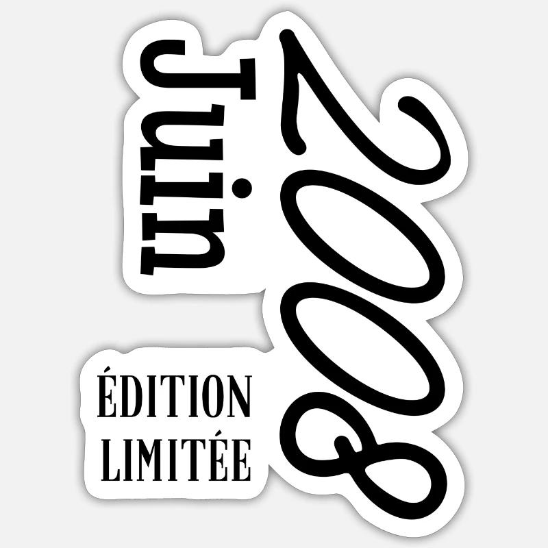 limited edition June 2008 - Sticker size S (10 x 10 cm) - white matte