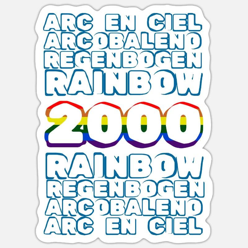 2000 2000 - Sticker size S (10 x 10 cm) - white matte
