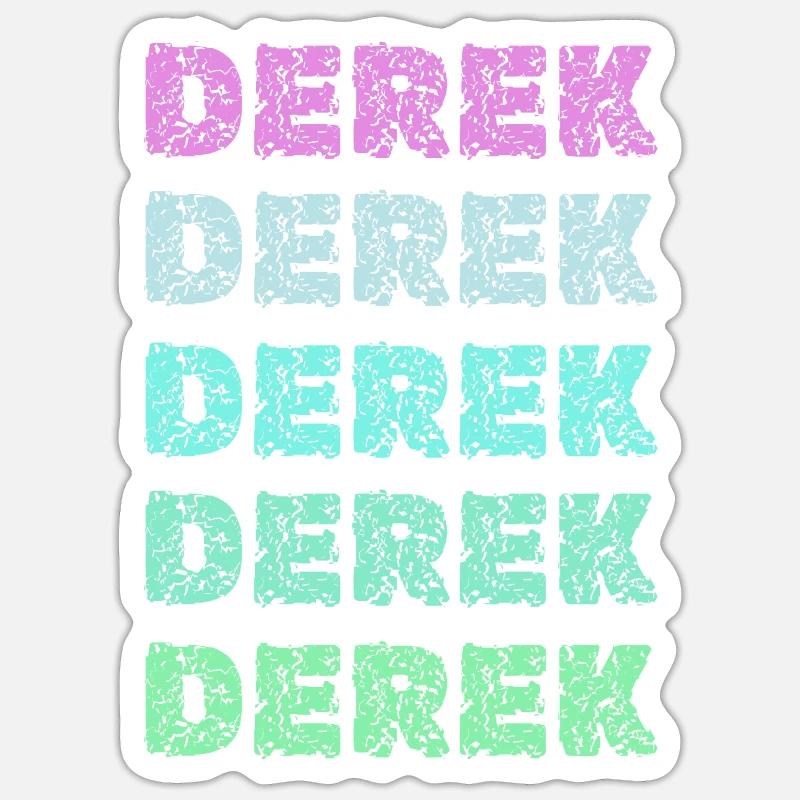 Derek Derek - Sticker taille S (10 x 10 cm) - blanc mat