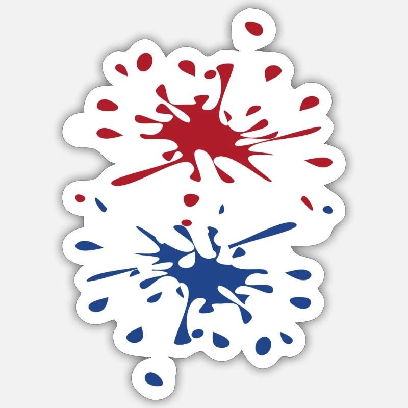 NL 2024 Pays-Bas Splash - Sticker taille S (10 x 10 cm) - blanc mat