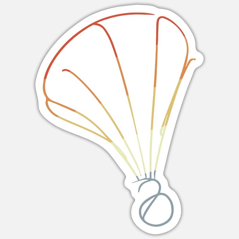 Retro Shuttlecock Sketch - Sticker size S (10 x 10 cm) - white matte
