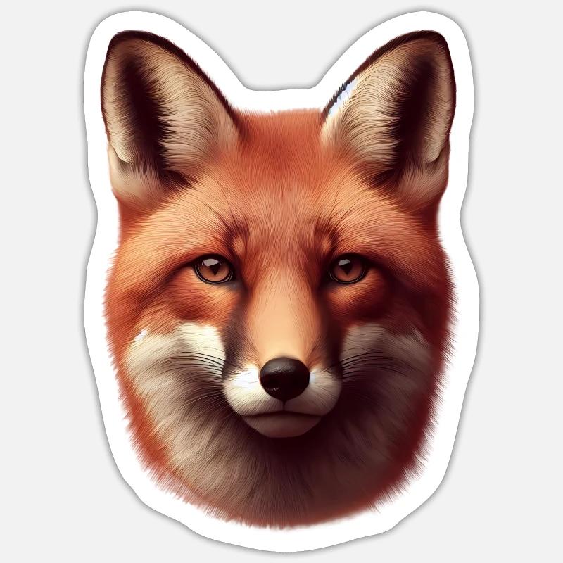 Fox - Sticker size S (10 x 10 cm) - white matte