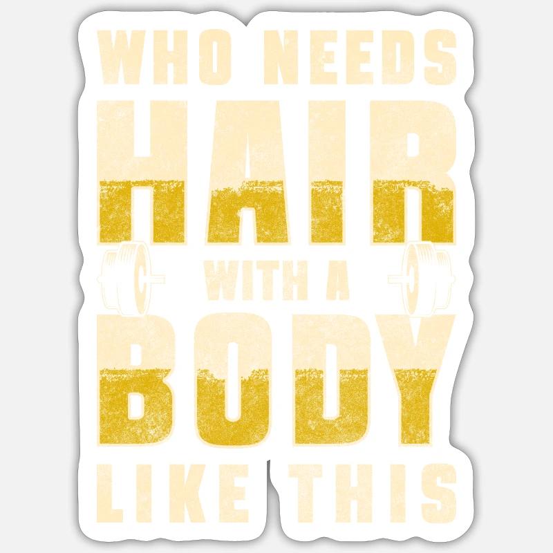 Haarlos Haarschnitt Männerproblem Sticker Größe S (10 x 10 cm)