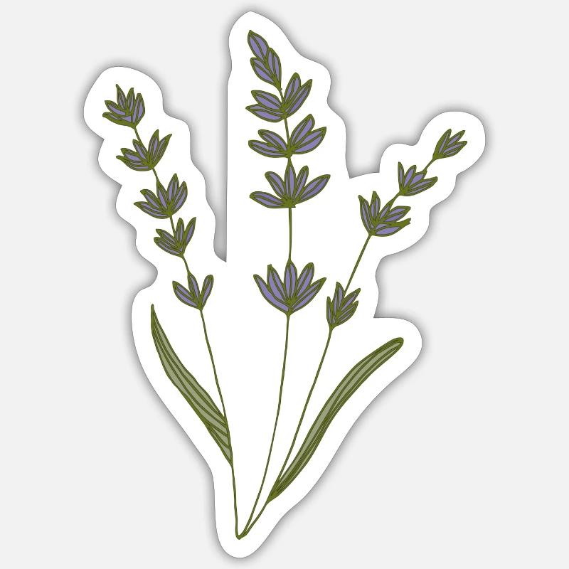 lavender - Sticker size S (10 x 10 cm) - white matte