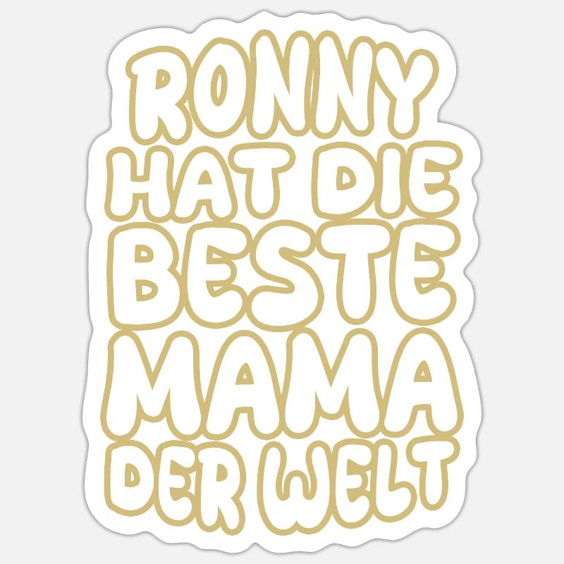 Ronny comme un dicton - Sticker taille S (10 x 10 cm) - blanc mat