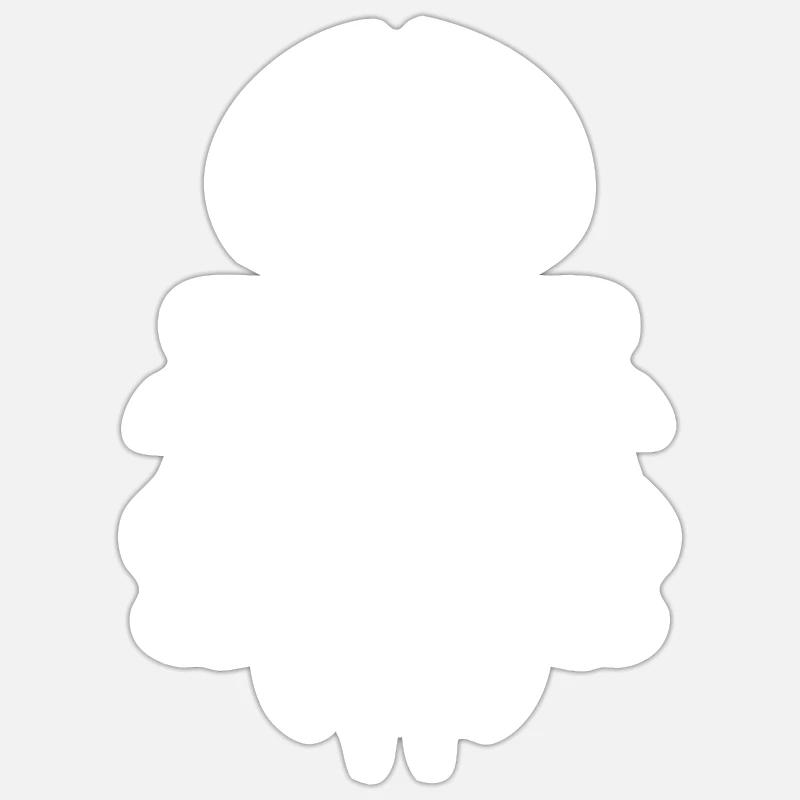 Méduse - Sticker taille S (10 x 10 cm) - blanc mat