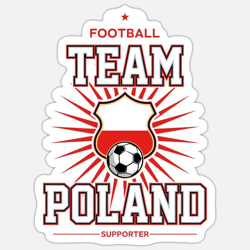 Pologne - Sticker taille S (10 x 10 cm) - blanc mat
