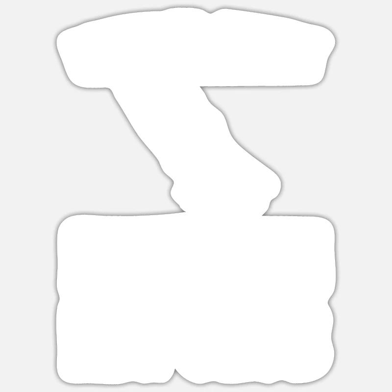 Broken leg - Sticker size S (10 x 10 cm) - white matte