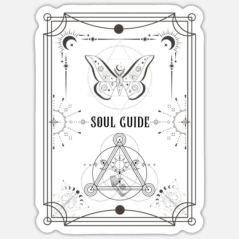 Soul Guide - Sticker Größe S (10 x 10 cm) - Mattweiß