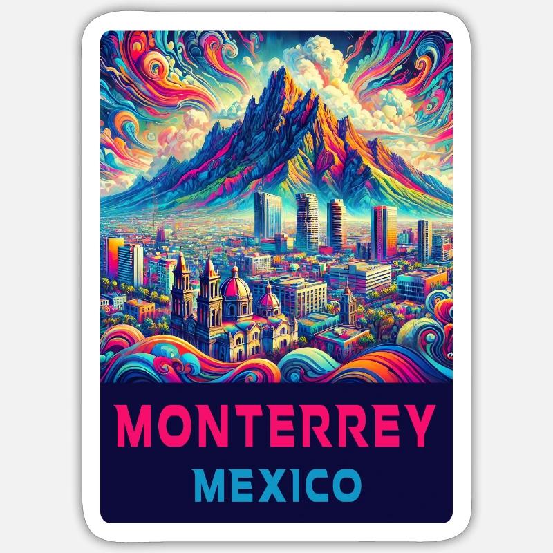 Monterrey Mexico Design - Sticker size S (10 x 10 cm) - white matte