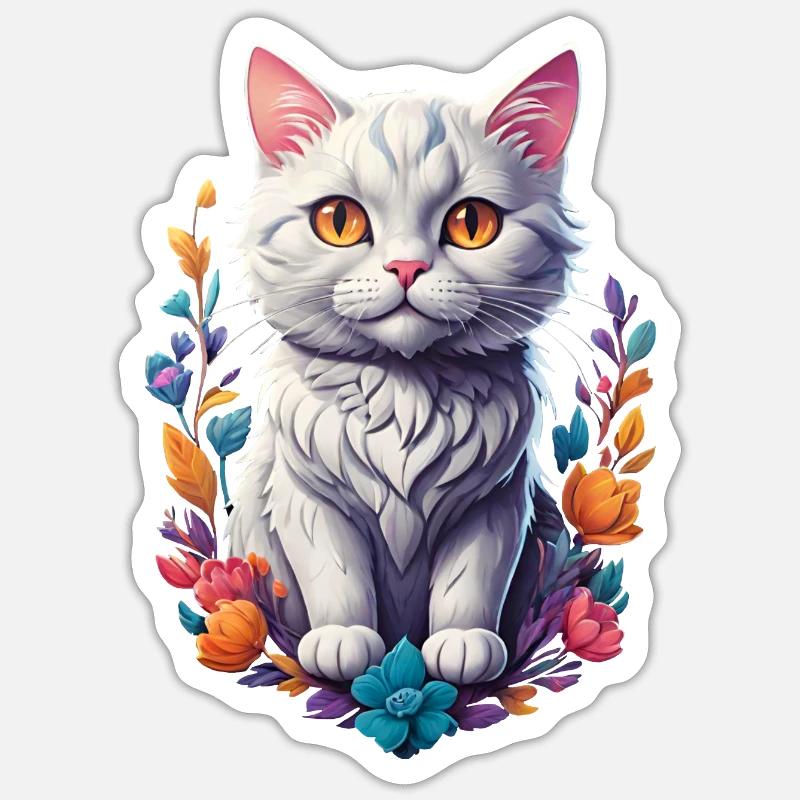 Kitten - Sticker size S (10 x 10 cm) - white matte