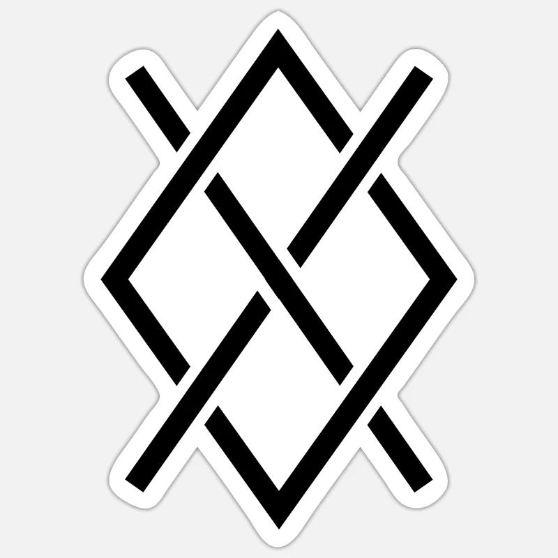Gungnir couleur noire - Sticker taille S (10 x 10 cm) - blanc mat