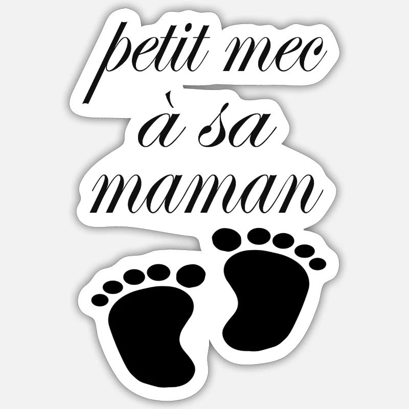 maman - Sticker taille S (10 x 10 cm) - blanc mat