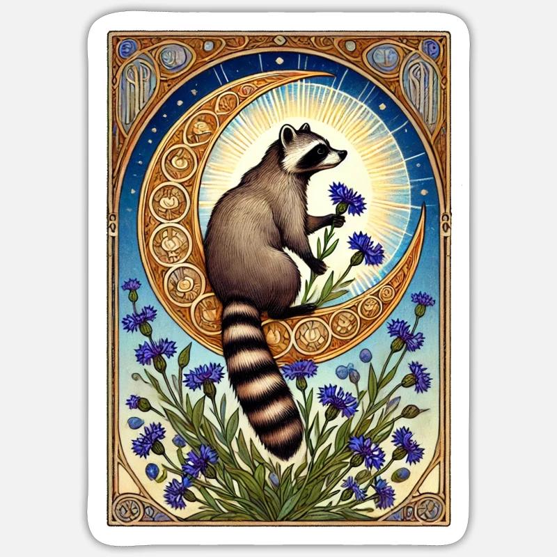 Raton-laveur Sticker taille S (10 x 10 cm)