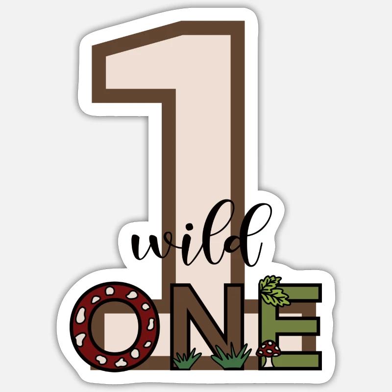 Wild one - Sticker size S (10 x 10 cm) - white matte
