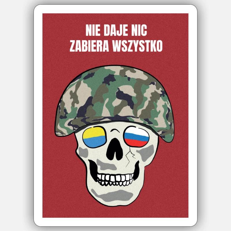 It doesn't give anything, it takes everything away Sticker size S (10 x 10 cm)