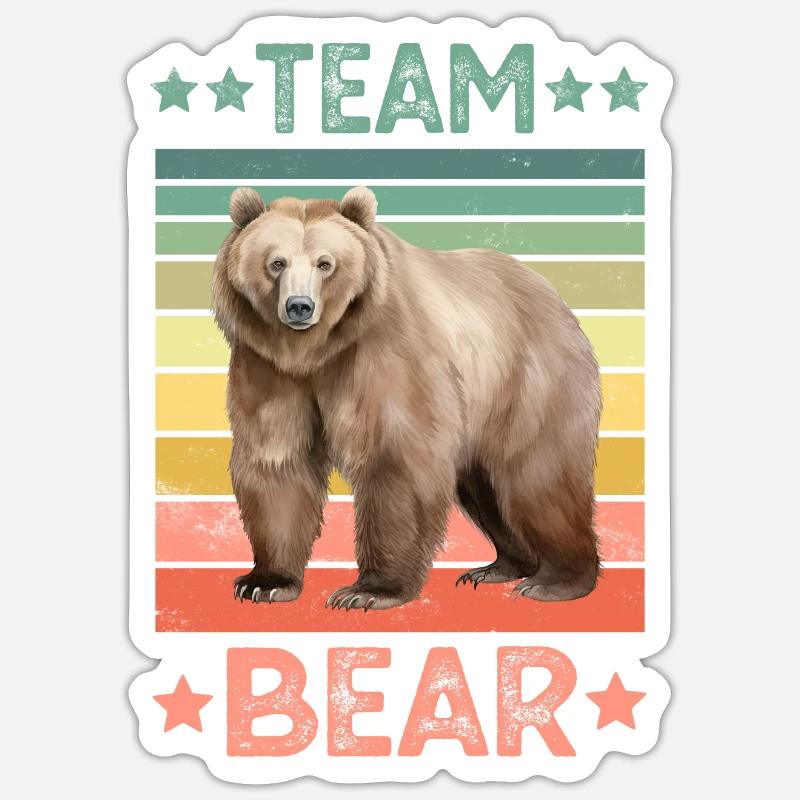 Brown Bear Grizzly Bear - Sticker size S (10 x 10 cm) - white matte