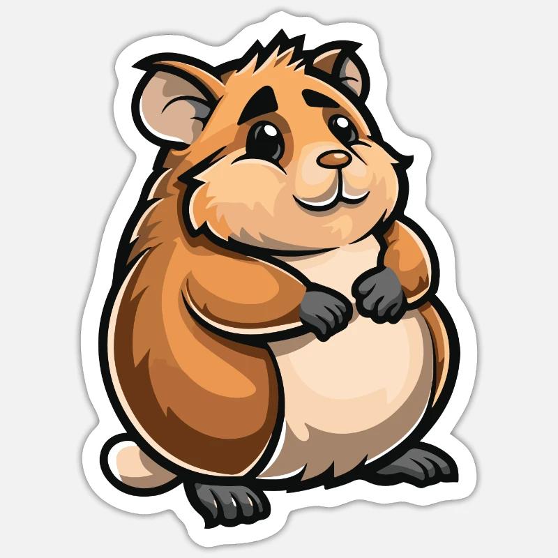 hamster comic Sticker Größe S (10 x 10 cm)