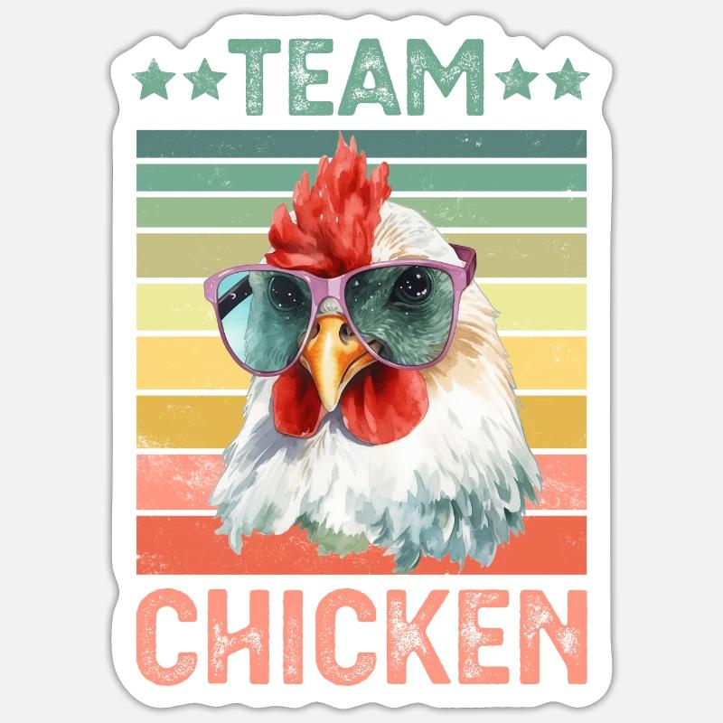 Chicken Chickens - Sticker size S (10 x 10 cm) - white matte