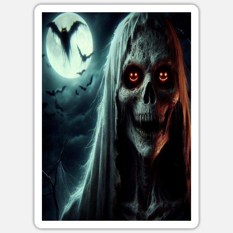 Scary scull Sticker size S (10 x 10 cm)