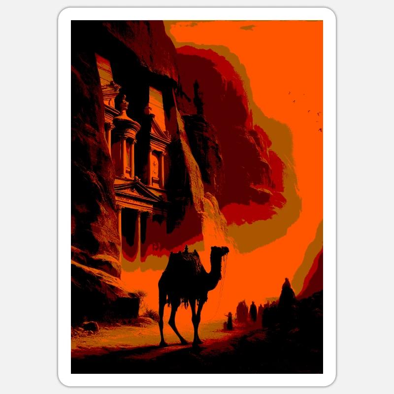 Petra Kamel - Sticker Größe S (10 x 10 cm) - Mattweiß