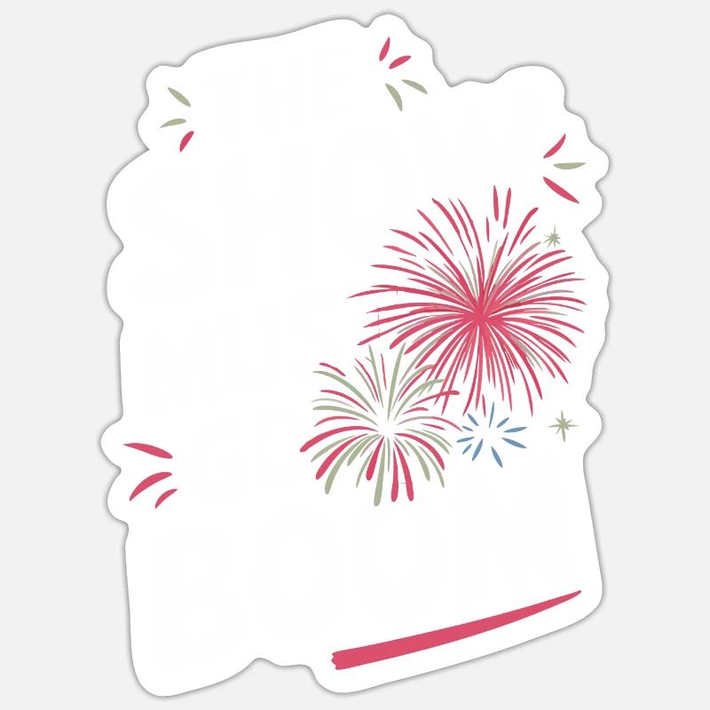 Pyrotechnics Fireworks Pyrotechnics - Sticker size S (10 x 10 cm) - white matte