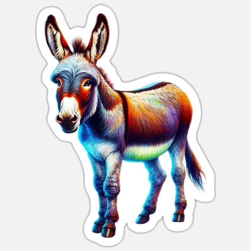 Mule âne Sticker taille S (10 x 10 cm)