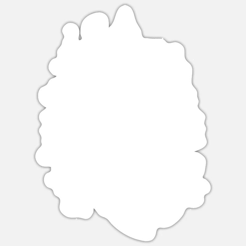 Joyeux et confortable - Sticker taille S (10 x 10 cm) - blanc mat